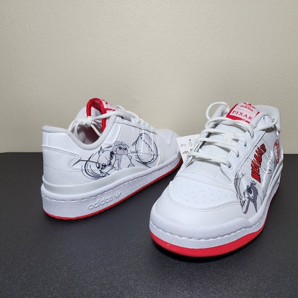 Adidas X Disney Pixar Forum Low White Scarlet Red GX0991 Men's Shoes Size 6.5 - Picture 3 of 12